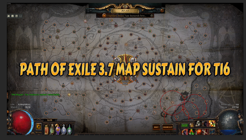 Path of Exile 3.7 map sustain guide