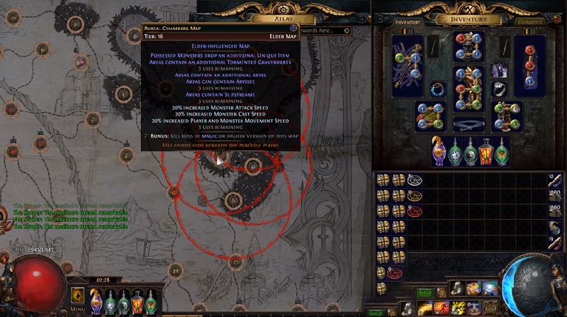 POE sustain map