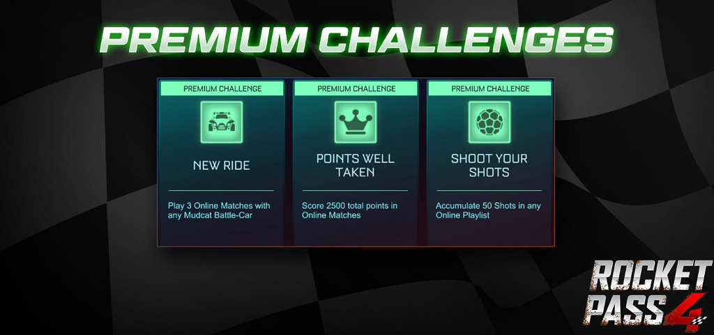 Rocket League Rocket Pass 4 Week 1 Premium Challenges