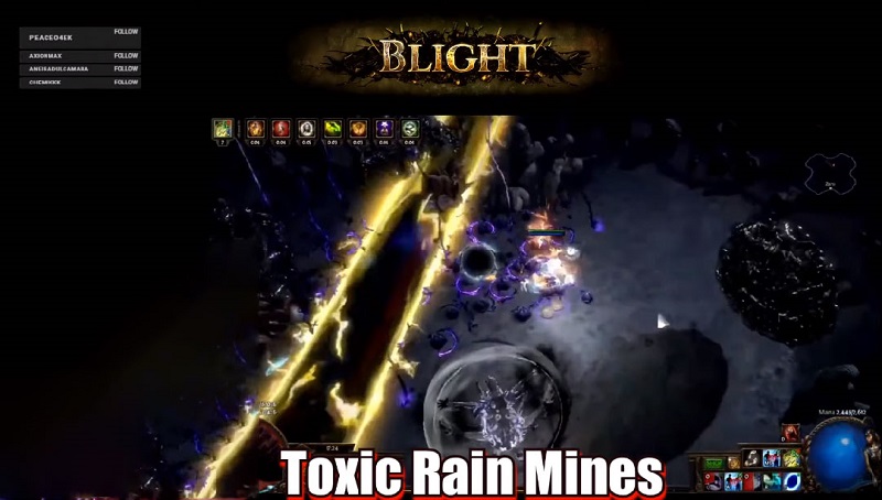 Toxic Rain Mines Build POE Blight