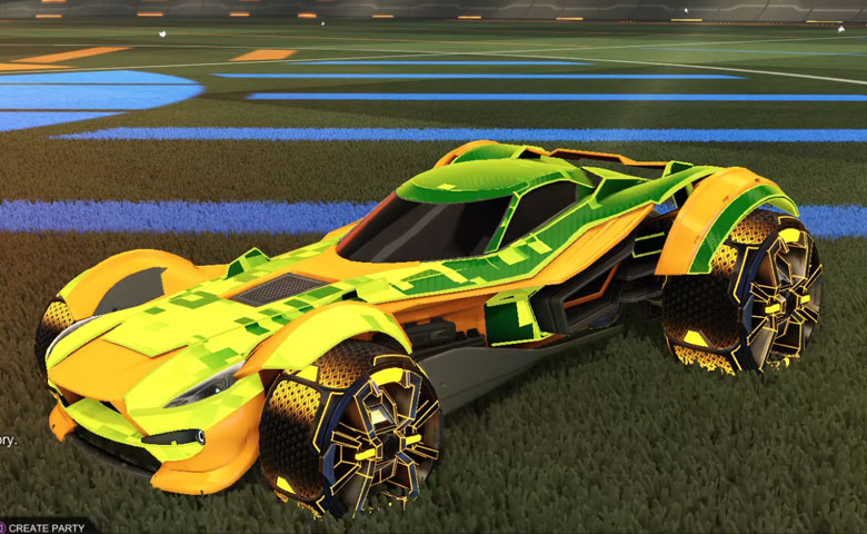 Rocket league Sentinel  Orange design with Apparatus,Parallax