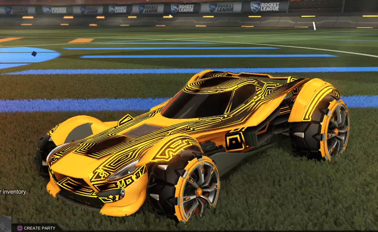 Rocket league Sentinel Orange design with Truncheon,Labyrinth