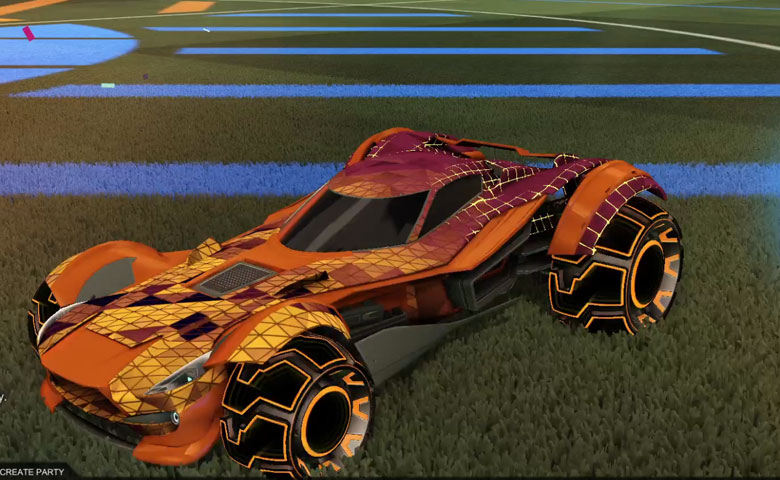 Rocket league Sentinel Burnt Sienna design with DRN,Trigon