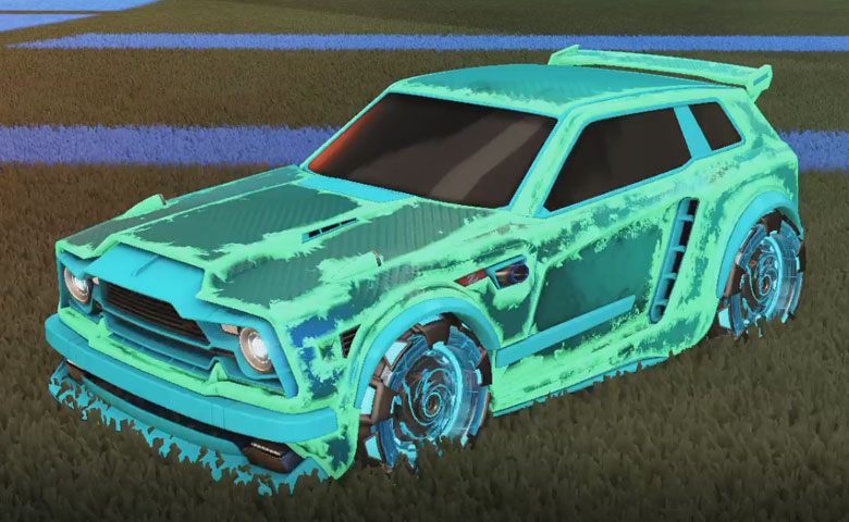 Rocket league Fennec Sky Blue design with NeYoYo,Heatwave