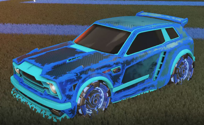 Rocket league Fennec Sky Blue design with NeYoYo,Heatwave