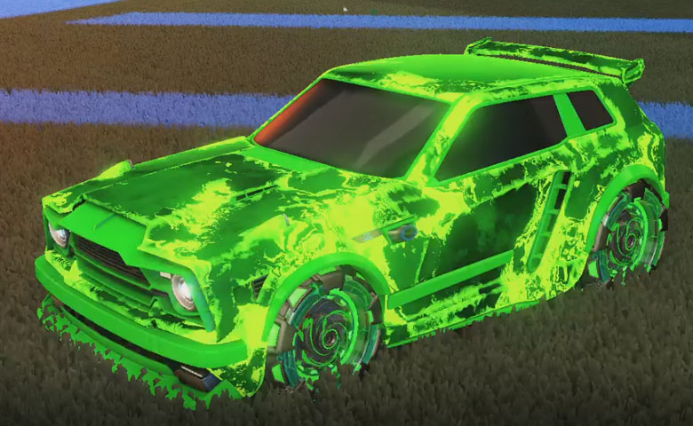 Rocket league Fennec Forest Green design with NeYoYo,Fire God