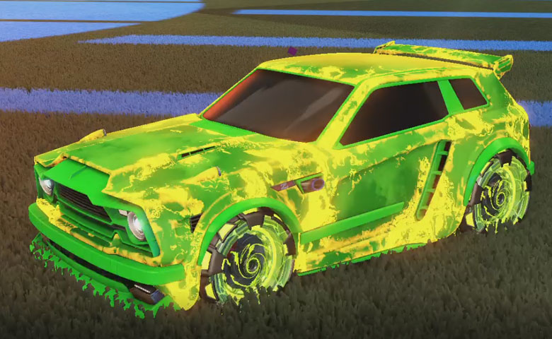 Rocket league Fennec Forest Green design with NeYoYo,Fire God