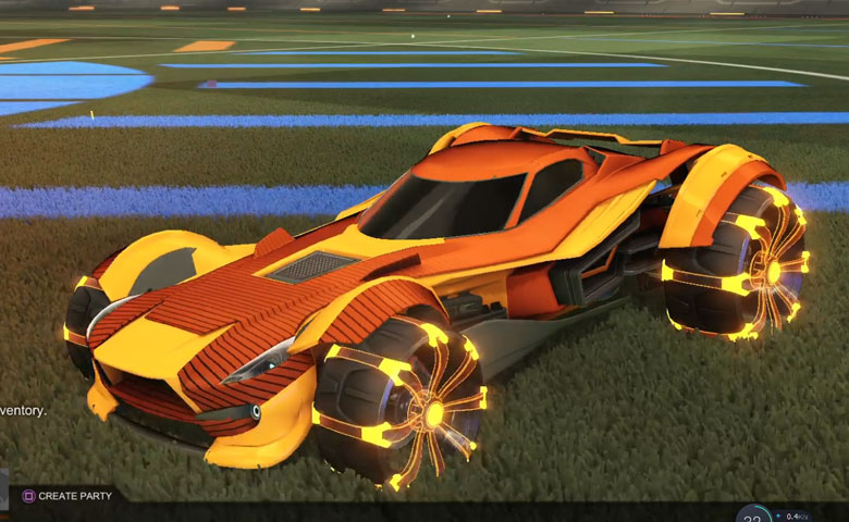 Rocket league Sentinel Orange design with Picket,Future Shock