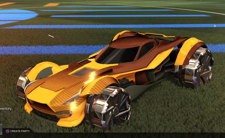 Rocket league Sentinel Orange design with Gyre,Future Shock