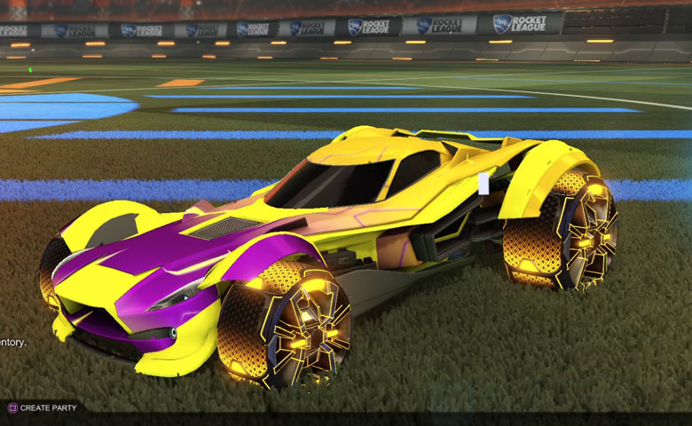 Rocket league Sentinel Saffron design with Apparatus,Mainframe