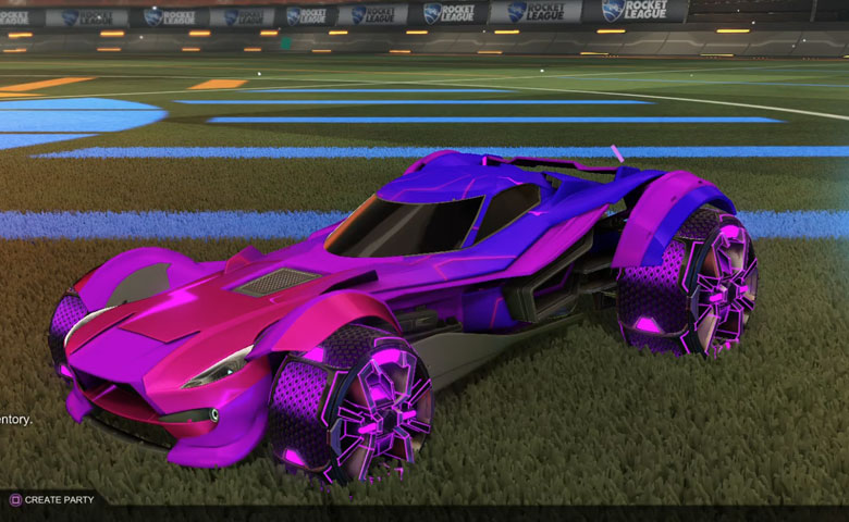 Rocket league Sentinel Purple design with Apparatus,Mainframe