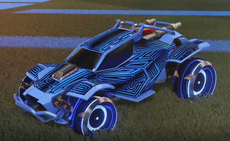 Rocket league Twinzer Cobalt design with Irradiator,Labyrinth