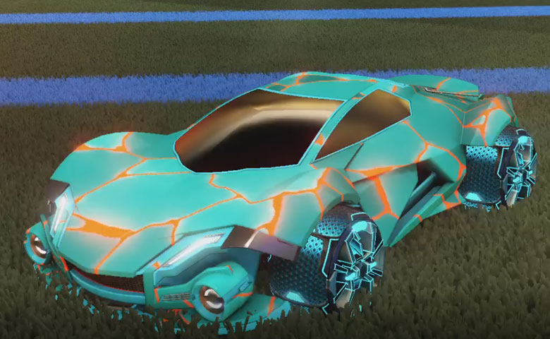 Rocket league Werewolf Sky Blue design with Apparatus,Magma