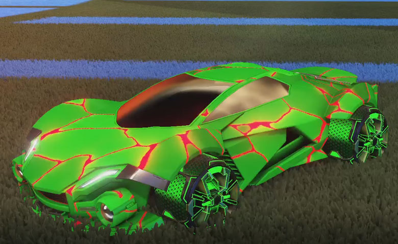 Rocket league Werewolf Forest Green design with Apparatus,Magma