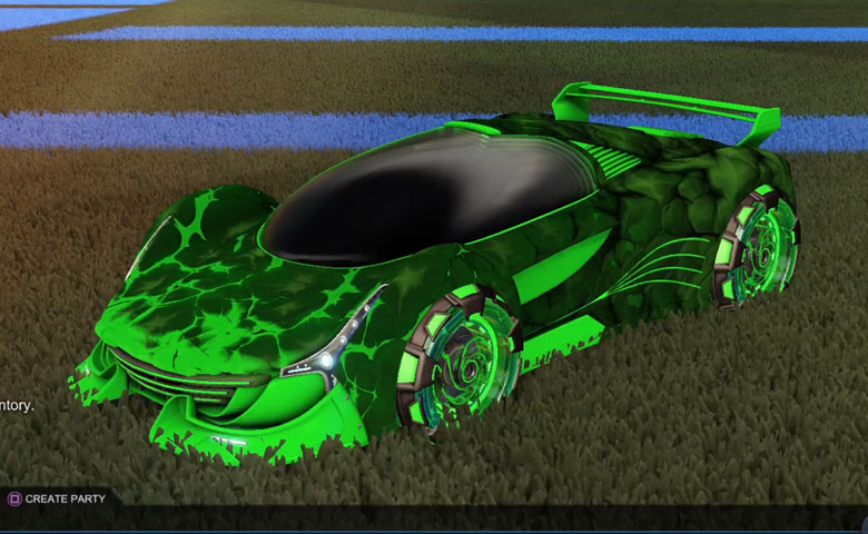 Rocket league Nimbus Forest Green design with NeYoYo,Chameleon