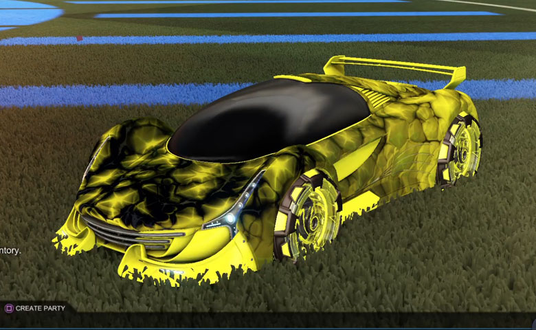 Rocket league Nimbus Saffron design with NeYoYo,Chameleon