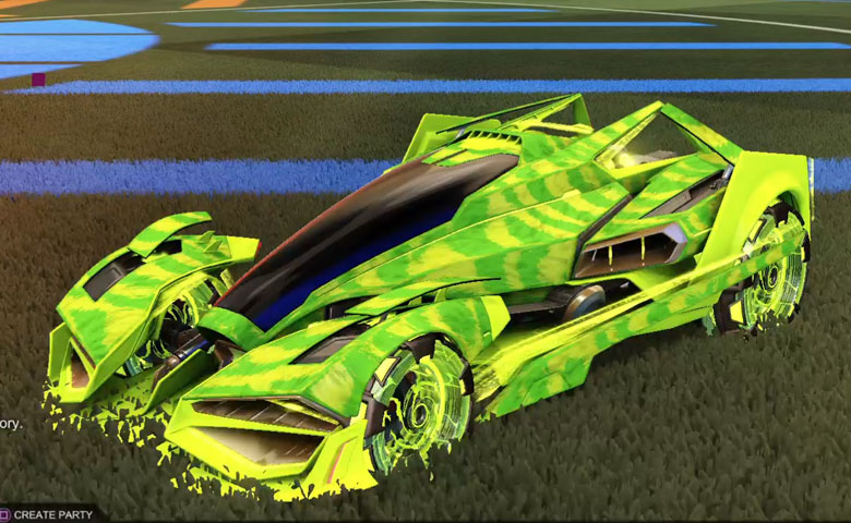 Rocket league Artemis GXT Lime design with NeYoYo,Tora