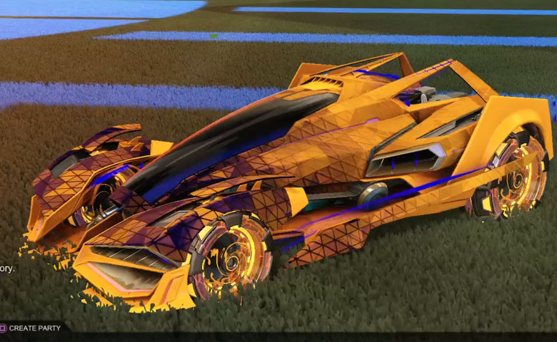 Rocket league Artemis GXT Orange design with NeYoYo,Trigon