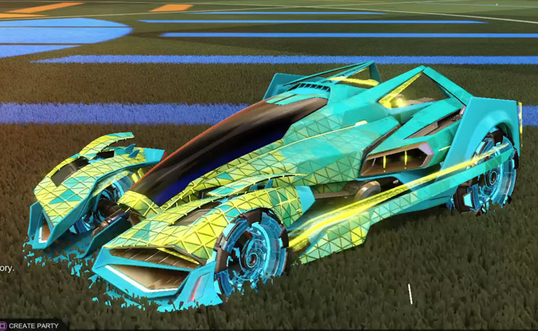 Rocket league Artemis GXT Sky Blue design with NeYoYo,Trigon