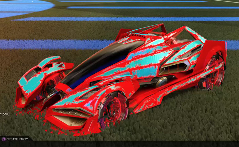 Rocket league Artemis GXT Crimson design with NeYoYo,Heatwave