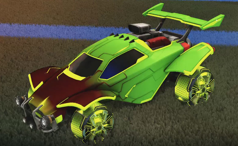 Rocket league Octane Lime design with Apparatus,Mainframe