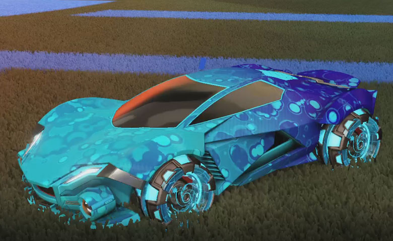 Rocket league Werewolf Sky Blue design with NeYoYo,Bubbly