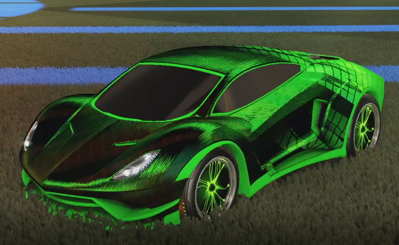 Rocket league Endo Forest Green design with Plasmatic,20XX