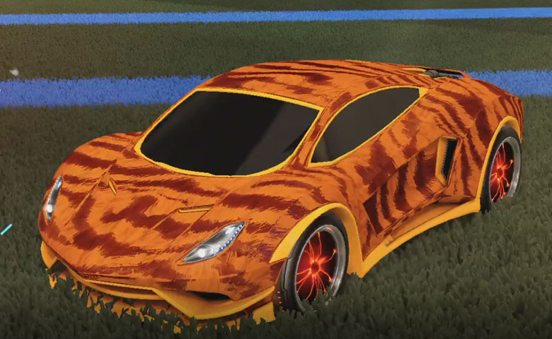 Rocket league Endo Orange design with Plasmatic,Tora