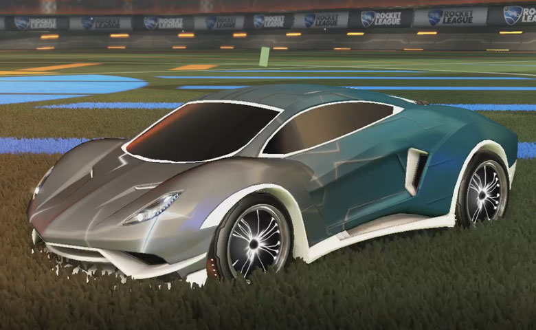 Rocket league Endo Titanium White design with Plasmatic,Mainframe