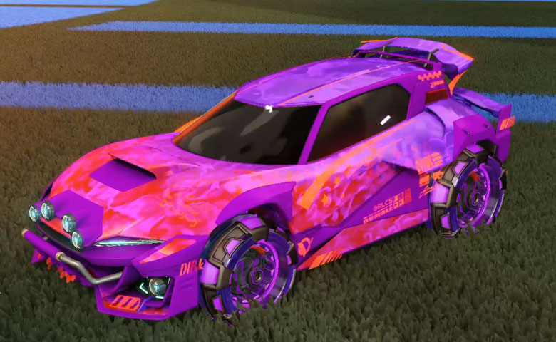 Rocket league Mudcat GXT  Purple design with NeYoYo,Dissolver