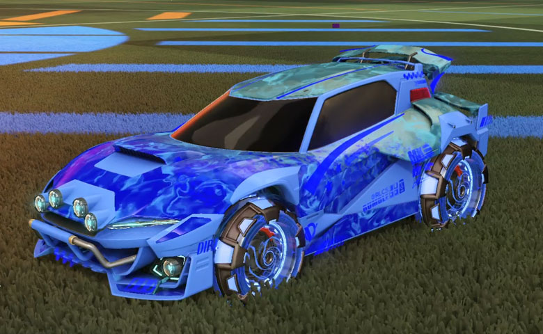 Rocket league Mudcat GXT Cobalt design with NeYoYo,Dissolver