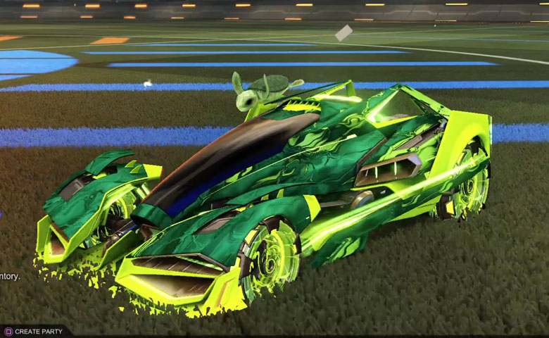 Rocket league Artemis GXT Lime design with NeYoYo,Glorifier,Sea Turtle