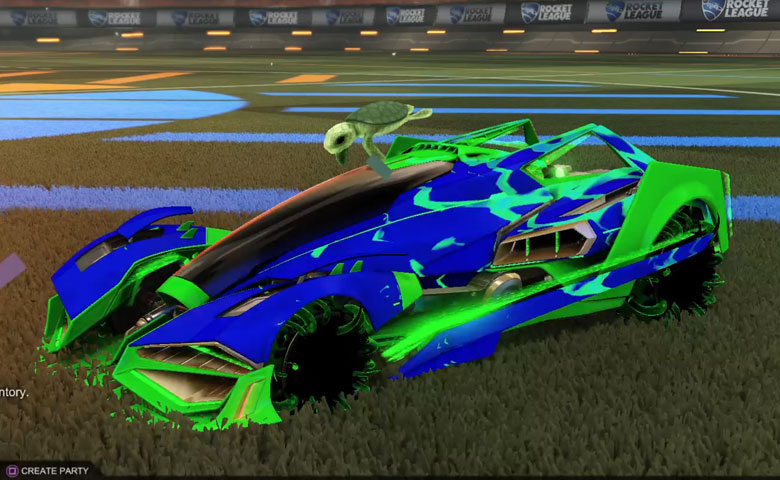 Rocket league Artemis GXT Forest Green design with Creeper,Spectre,Sea Turtle