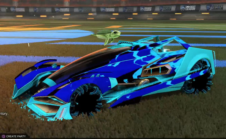 Rocket league Artemis GXT Sky Blue design with Creeper,Spectre,Sea Turtle