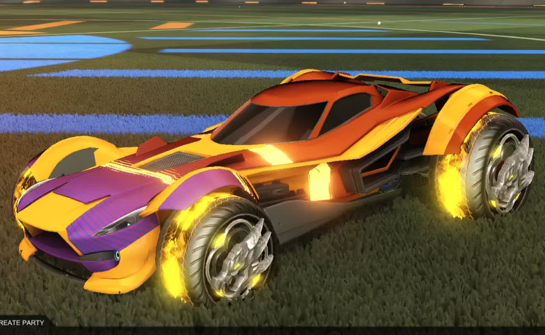 Rocket league Sentinel  Orange design with Draco,Future Shock