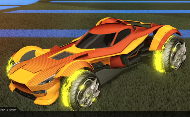 Rocket league Sentinel Orange design with Draco,Future Shock