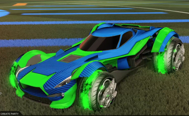 Rocket league Sentinel  Forest Green design with Draco,Future Shock