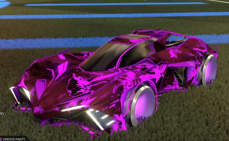 Rocket league Chikara GXT Purple design with Holosphere,Fire God