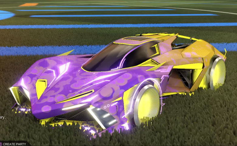 Rocket league Chikara GXT  Saffron design with Holosphere,Bubbly