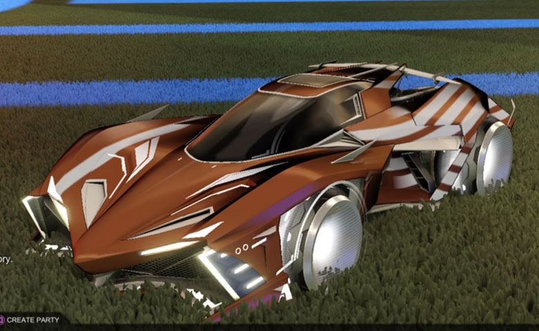 Rocket league Chikara GXT Grey design with Holosphere,Streamline