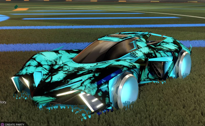 Rocket league Chikara GXT Sky Blue design with Holosphere,Biomass