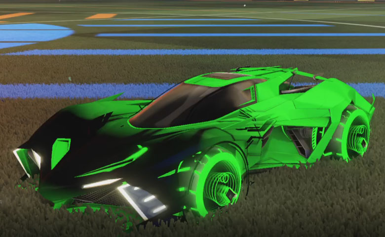 Rocket league Chikara GXT Forest Green design with Yankii RL,Mainframe