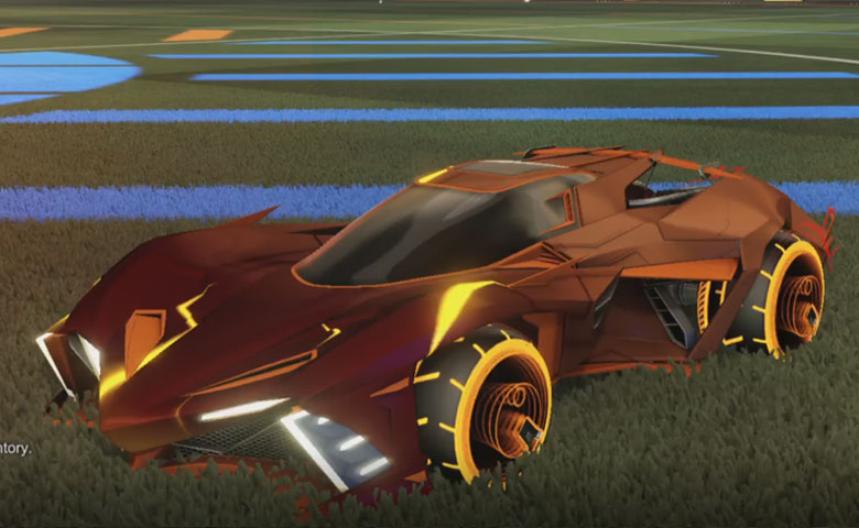 Rocket league Chikara GXT Burnt Sienna design with Yankii RL,Mainframe