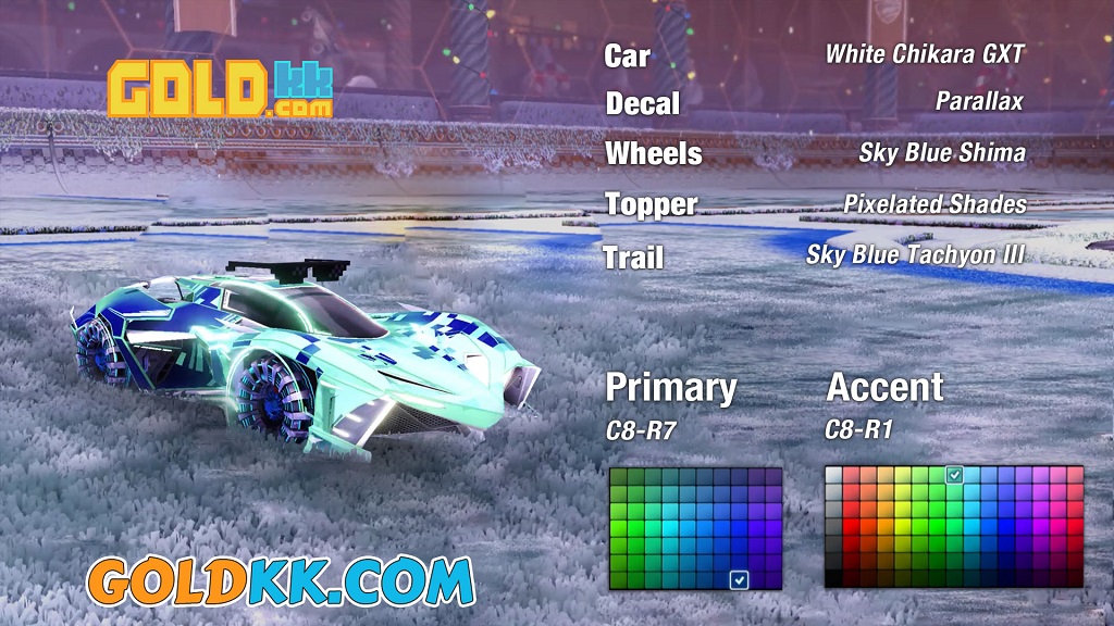 Rocket League White Chikara GXT Design 3