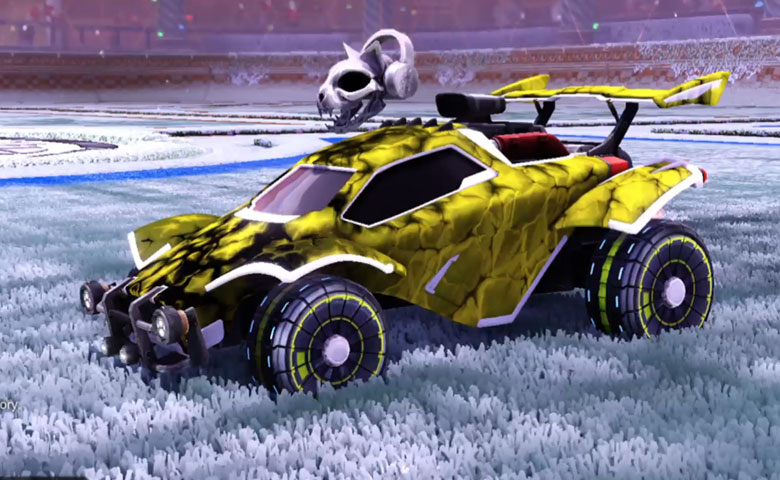 Rocket league Octane Titanium White design with Z-Plate,Chameleon,Monstercat Uncaged,Tachyon III