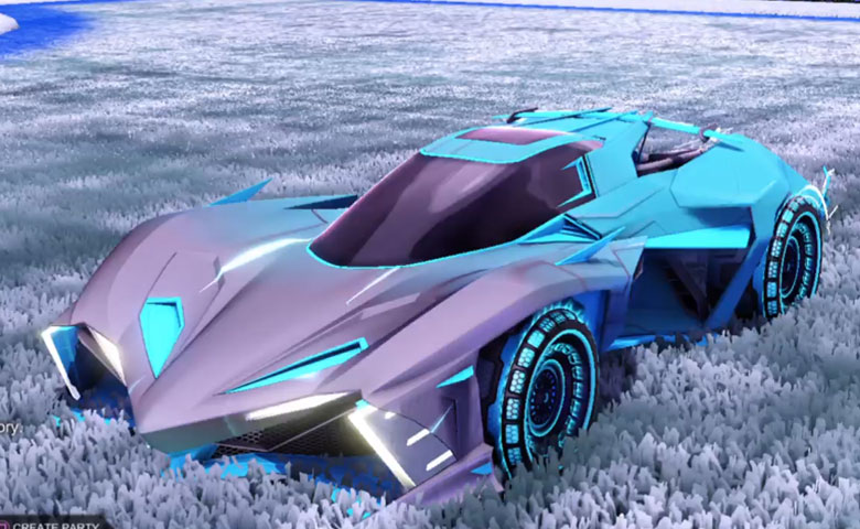 Rocket league Chikara GXT  Sky Blue design with Spiralis R2,Mainframe