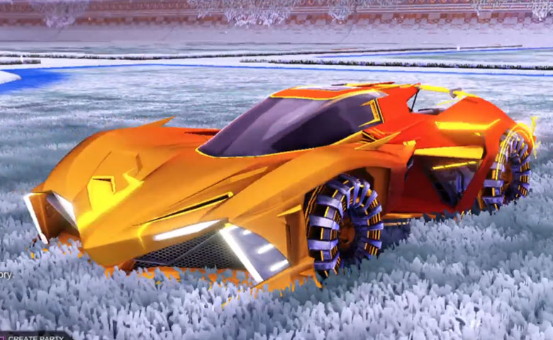 Rocket league Chikara GXT  Orange design with Shima,Mainframe