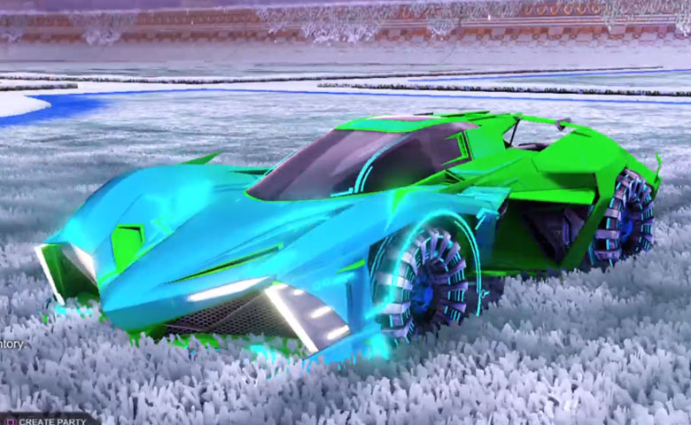 Rocket league Chikara GXT Forest Green design with Shima,Mainframe