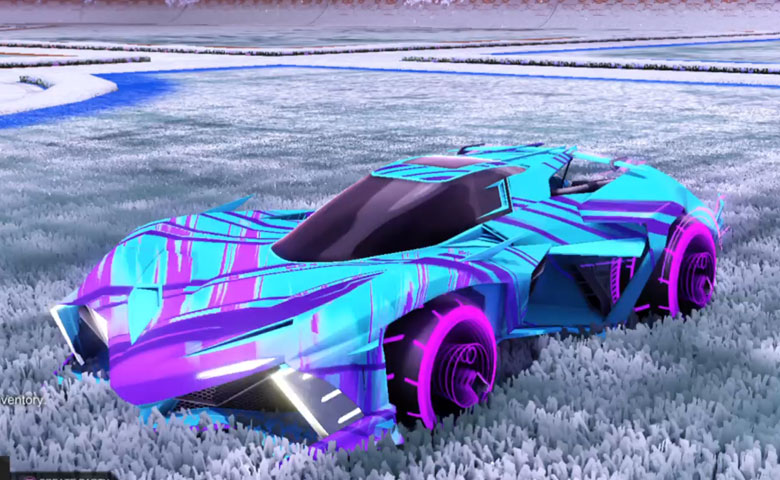 Rocket league Chikara GXT Sky Blue design with Yankii RL,Slipstream