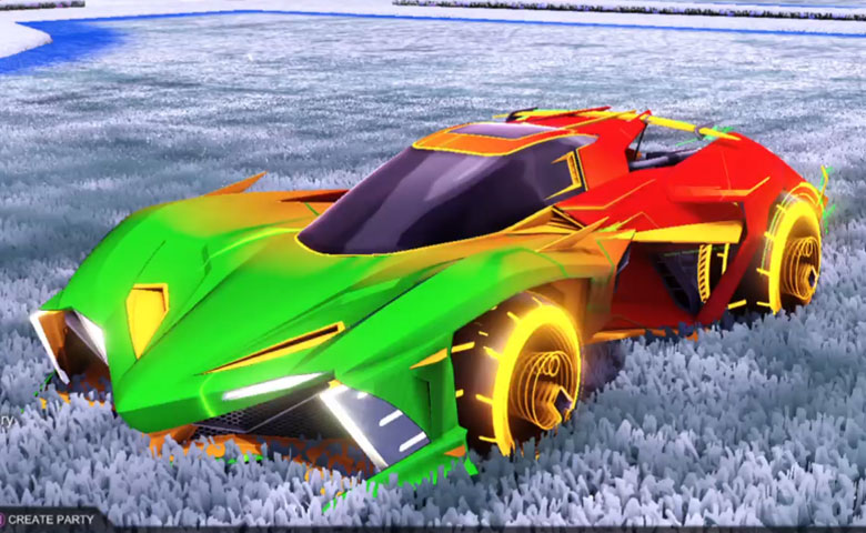 Rocket league Chikara GXT Orange design with Yankii RL,Mainframe